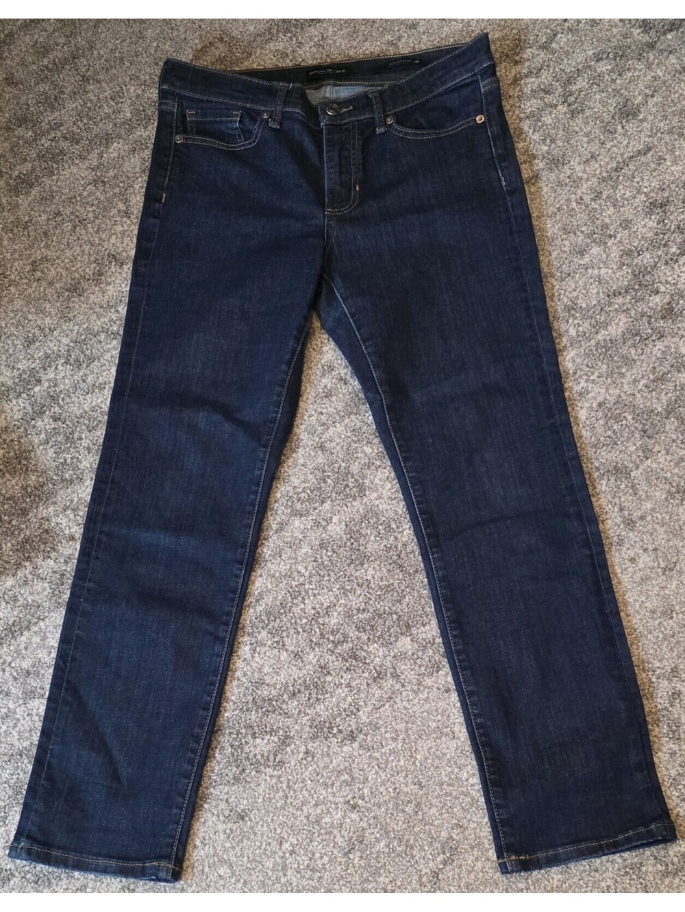 Banana Republic Premium Denim Slim Straight Jeans Women 29 Short Dark Blue
